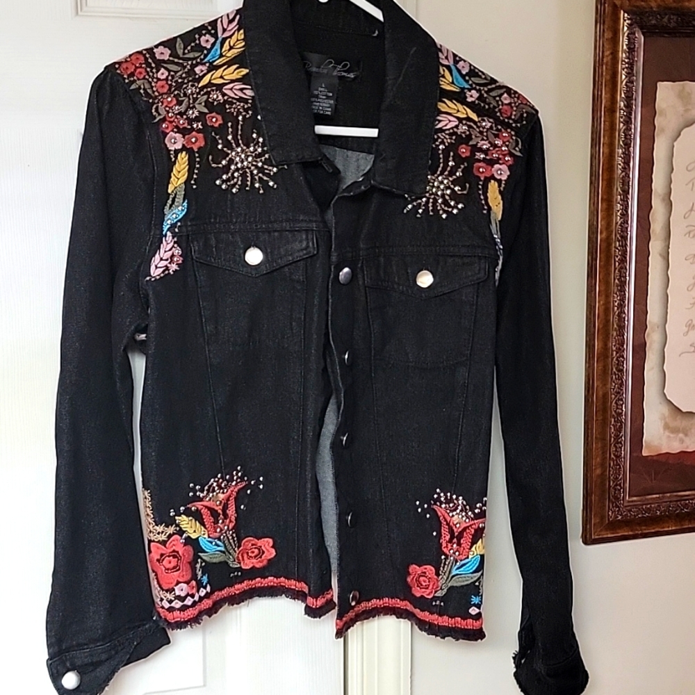 Brandon Thomas Embellished Jean Jacket